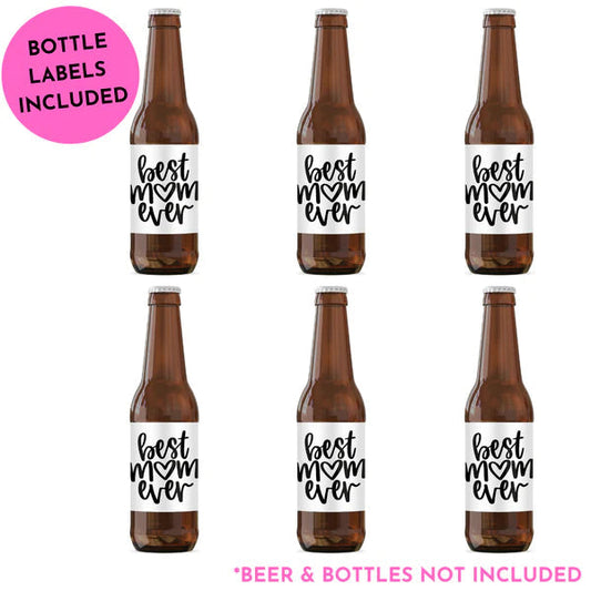 Sending You Aloha food gift baskets Best Mom Ever! 6 pack Holder and 6 Matching Labels