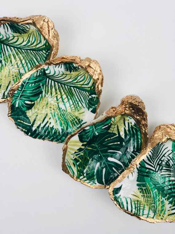 Sending You Aloha Palm Oyster Shell Dish