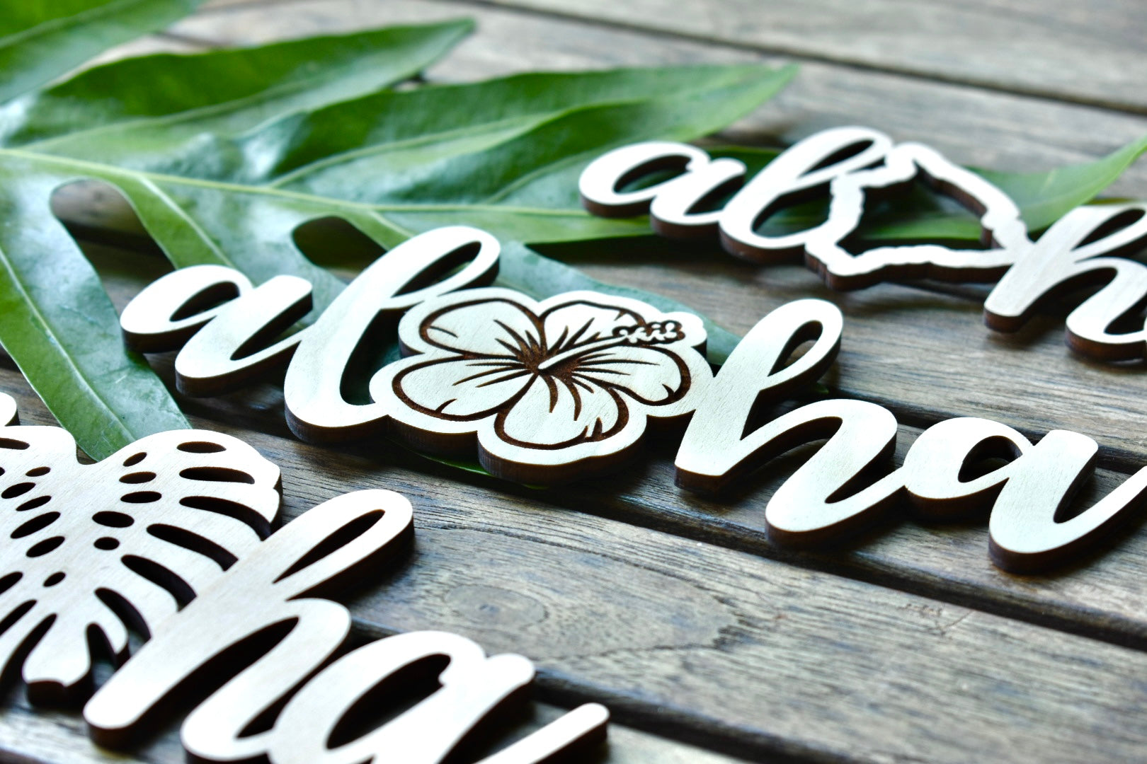 Sending You Aloha aloha at home Aloha - Hibiscus Wood Sign