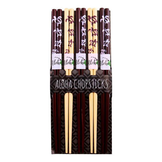 Sending You Aloha aloha at home Chopsticks bamboo - Honu set of 5 pairs