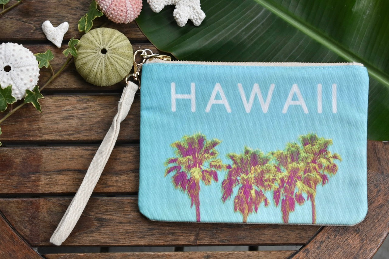 Sending You Aloha aloha at home Hawaii palm clutch