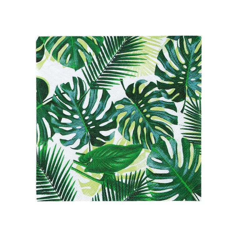 Sending You Aloha aloha at home Tropical luau palm leaf cocktail napkins - 20 pack