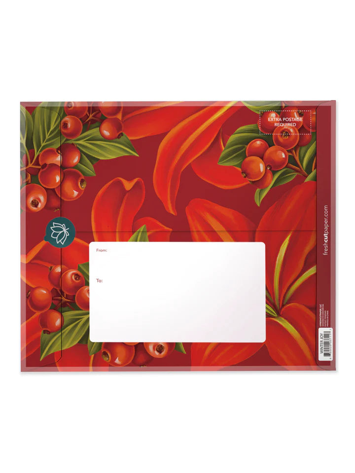 Sending You Aloha card Fresh Cut Paper Flowers Card