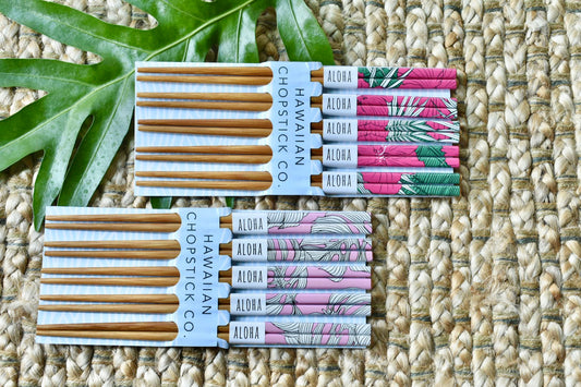 Sending You Aloha Chopsticks Chopsticks set of 5 pairs- Hibiscus