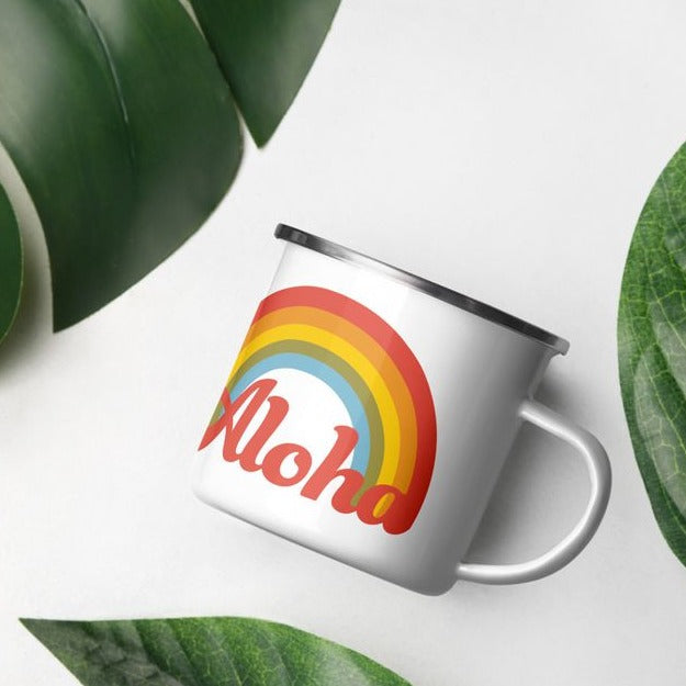 Sending You Aloha Drinkware Aloha Rainbow Mug