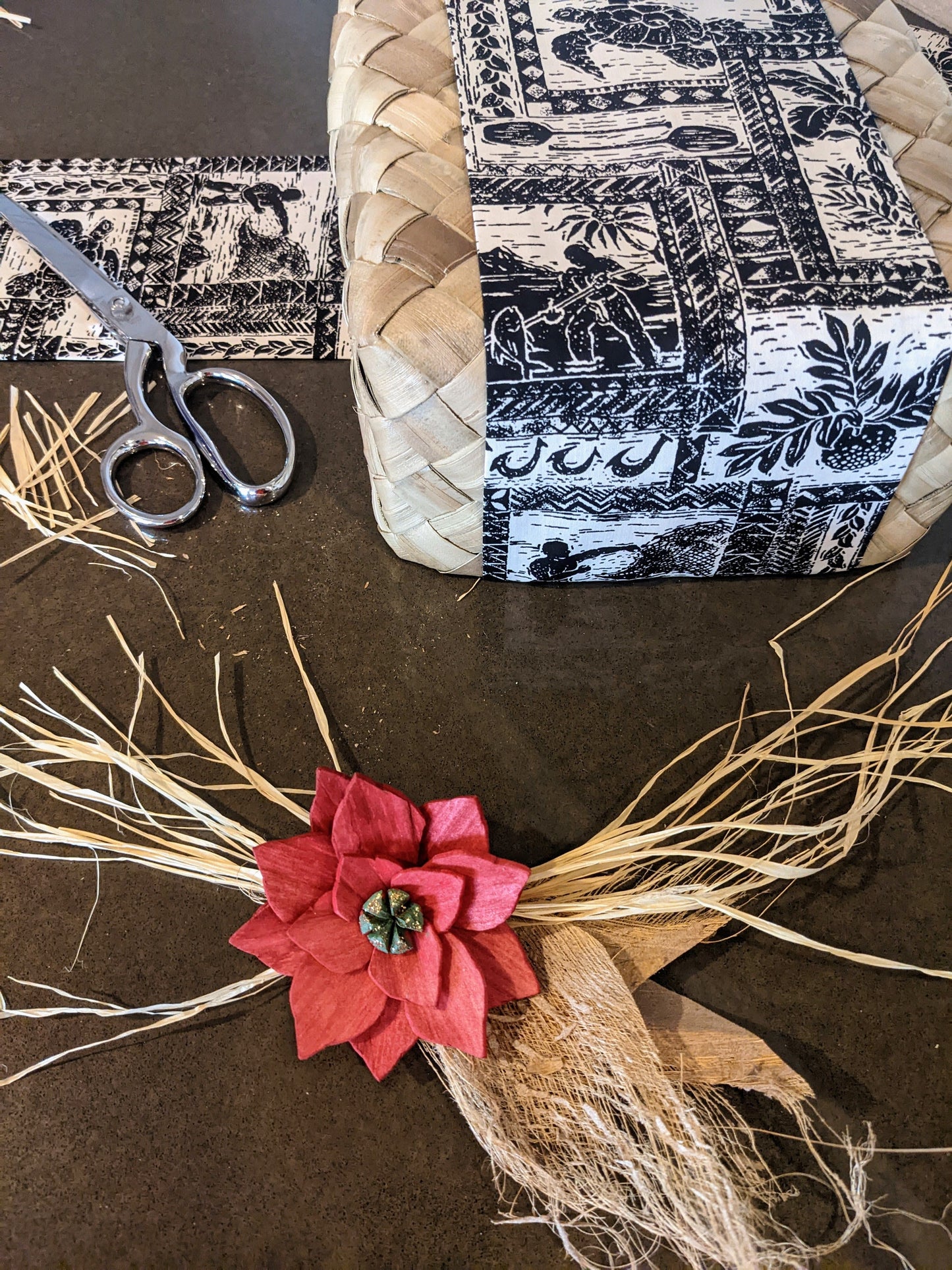 Sending You Aloha food gift baskets Gift box - custom lauhala box