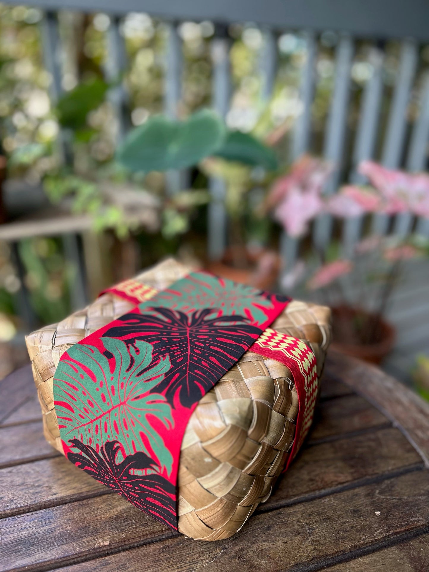 Sending You Aloha Food Gift Baskets Lauhala Gift Box tastes of the Big Island